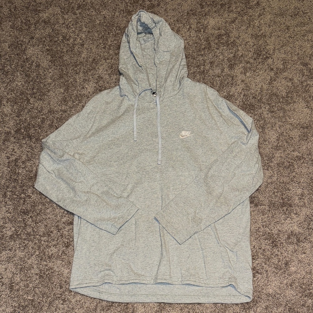 Nike Men's Light Gray Hoodie